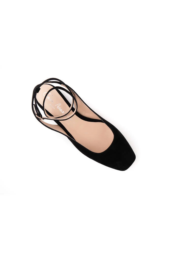 Venezia - slingback flat - black by Olivia