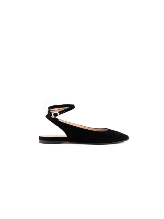 Venezia - slingback flat - black by Olivia